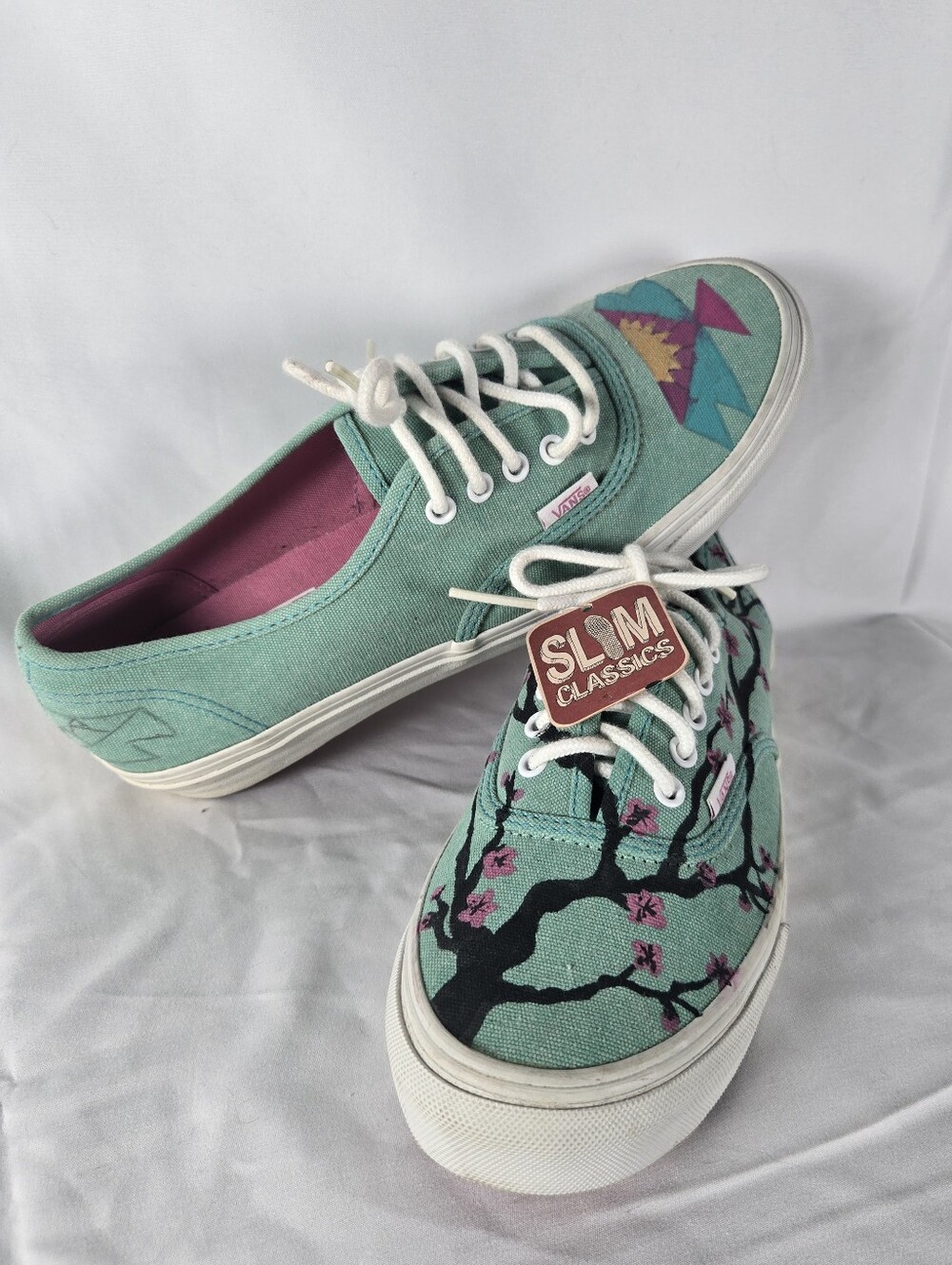 Vans Slim Classics Mismatched Custom Canvas Sneakers - Women’s 9 / Men’s 7.5